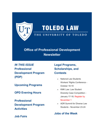 Office Of Professional Development Newsletter - University Of Toledo