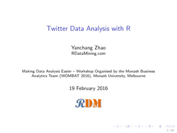 Twitter Data Analysis With R - Dicook.github.io