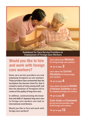 Would You Like To Hire And Work With Foreign Care Workers?