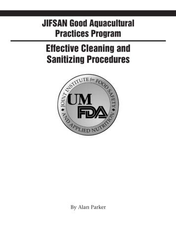 Effective Cleaning And Sanitizing Procedures - UMD