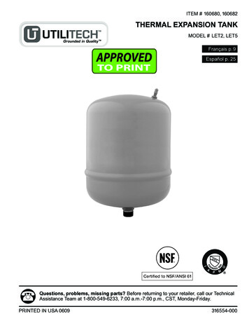 THERMAL EXPANSION TANK - Lowe's