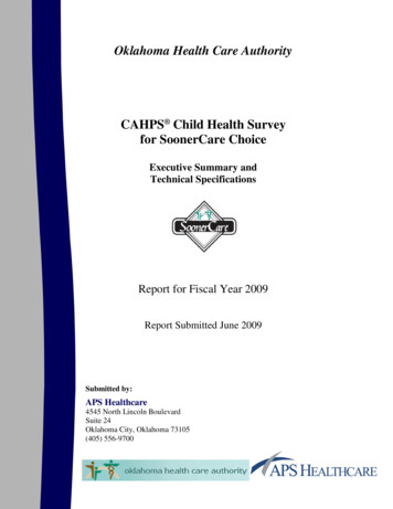 CAHPS Child Health Survey For SoonerCare Choice - Oklahoma