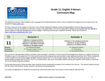Grade 11: English 3 Honors Curriculum Map - Stage Environment