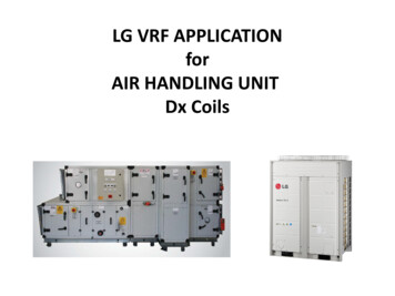 LG VRF APPLICATION For AIR HANDLING UNIT Dx Coils