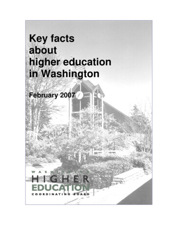 Key Facts About Higher Education In Washington - WSAC