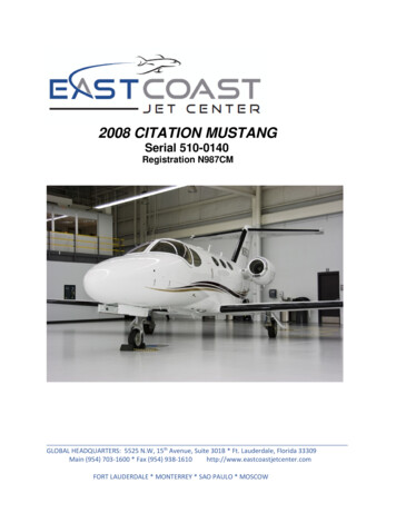2008 CITATION MUSTANG - East Coast Jet Center