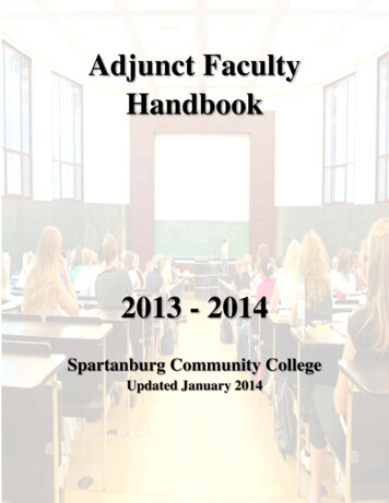Adjunct Faculty Handbook - Spartanburg Community College