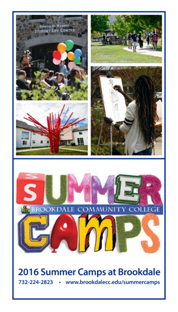 2016 Summer Camps At Brookdale
