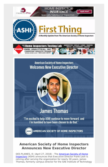 American Society Of Home Inspectors Announces New Executive . - Microsoft