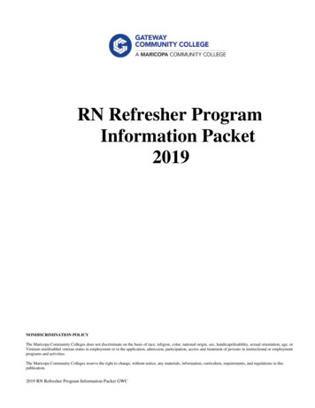 RN Refresher Program Information Packet 2019 - Gatewaycc.edu