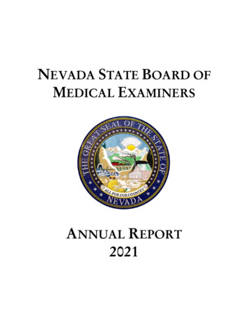 ANNUAL REPORT 2021 - Medboard.nv.gov