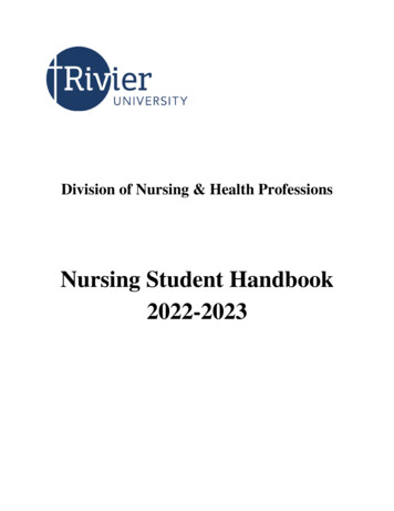 Nursing Student Handbook 2022-2023 - Rivier.edu