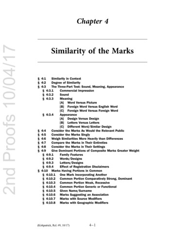 Similarity Of The Marks 10/04/17 Proofs