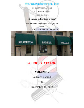 Stockton Barber College Catalog