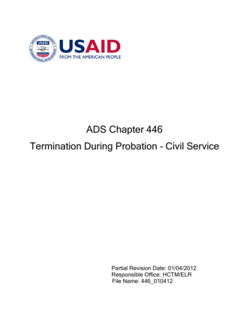 ADS Chapter 446 - Termination During Probation - Civil Service