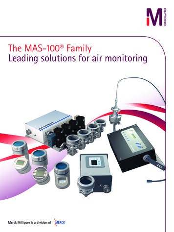 The MAS-100 Family Leading Solutions For Air Monitoring