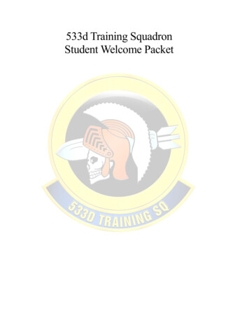 533d Training Squadron Student Welcome Packet