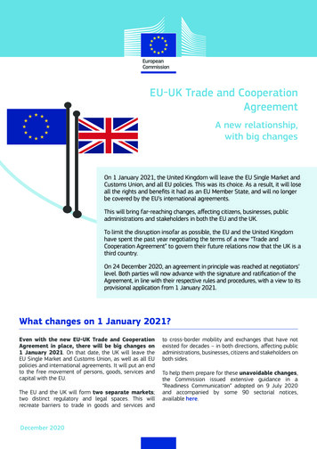 EU-UK Trade And Cooperation Agreement - European Commission
