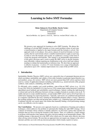Learning To Solve SMT Formulas