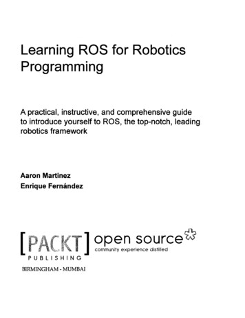 Learning ROS For Robotics