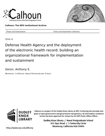 Defense Health Agency And The Deployment Of The Electronic . - Core