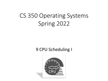 CS 350 Operating Systems Spring 2022