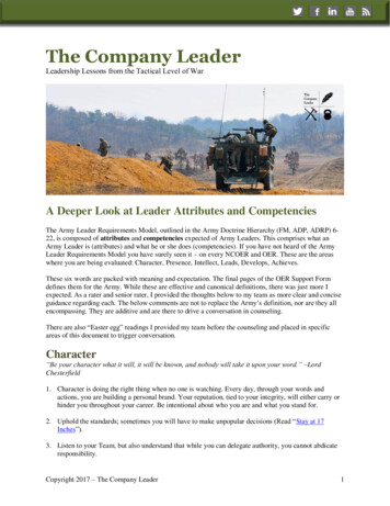 A Deeper Look At Leader Attributes And Competencies