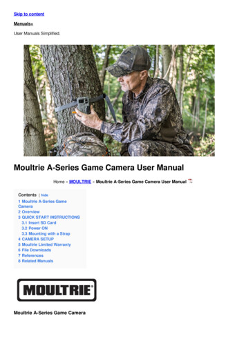 Moultrie A-Series Game Camera User Manual - Manuals 