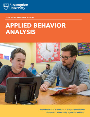School Of Graduate Studies Applied Behavior Analysis