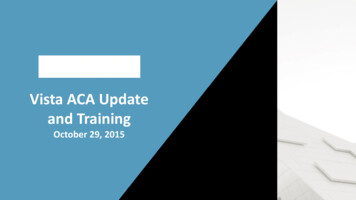 Vista ACA Update And Training - Cdnedge.viewpointcs 