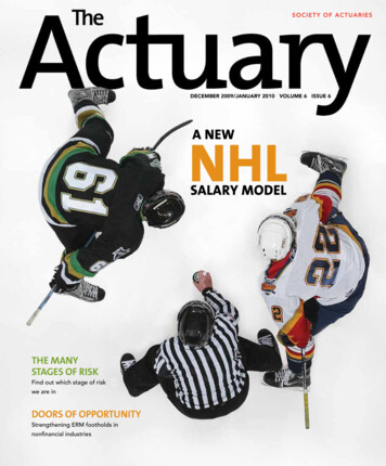 December 2009/January 2010 Volume 6 Issue 6 Na NewHl - The Actuary Magazine