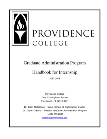 Graduate Administration Program Handbook For Internship