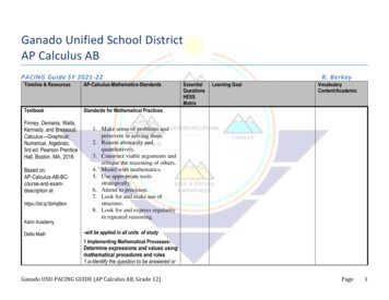 Ganado Unified School District AP Alculus A