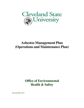 Asbestos Management Plan (Operations And Maintenance Plan)