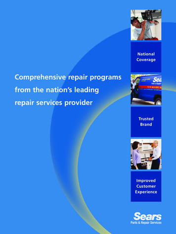 Comprehensive Repair Programs From The Nation's Leading Repair Services .
