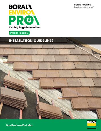 INSTALLATION GUIDELINES - Boral Roof