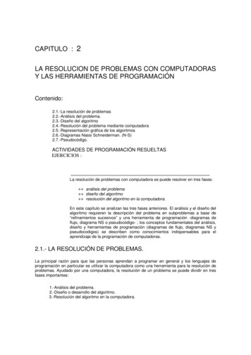 CAPITULO : 2 LA RESOLUCION DE PROBLEMAS CON COMPUTADORAS Y LAS . - Tripod