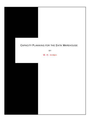 Capacity Planning For The Data Warehouse
