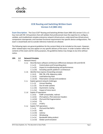 CCIE Routing And Switching Written Exam Version 5.0 (400-101)