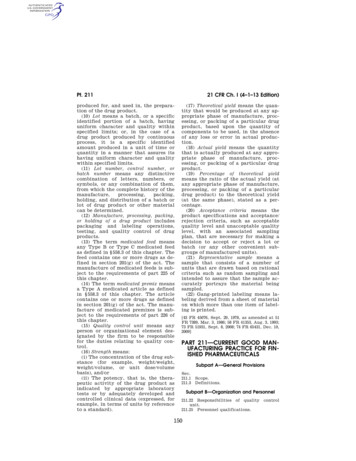 Pt. 211 21 CFR Ch. I (4-1-13 Edition) - Govinfo.gov