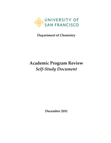 Academic Program Review Self-Study Document - MyUSF