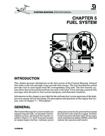 Citation Mustang Operating Manual Chapter 5 Fuel System