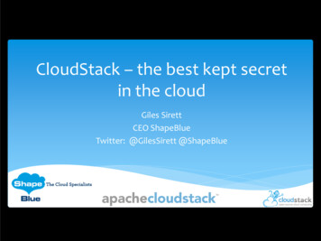 CloudStack The Best Kept Secret In The Cloud