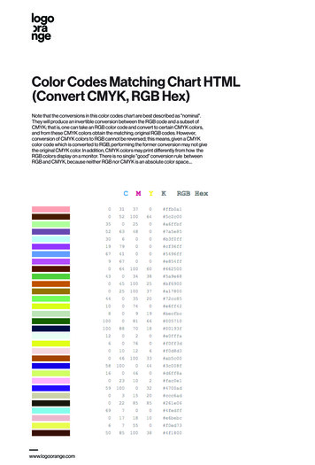 Color Codes Matching Chart HTML (Convert CMYK, RGB Hex)