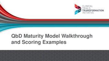 QbD Maturity Model Walkthrough And Scoring Examples - CTTI