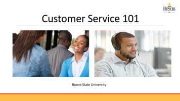 Customer Service 101 - Bowie State University