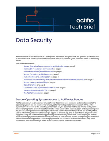 Actifio Data Security