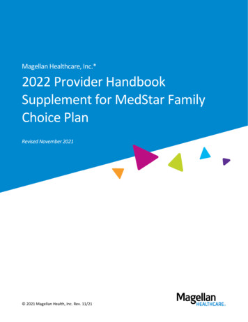 MedStar Family Choice District Of Columbia Handbook Supplement