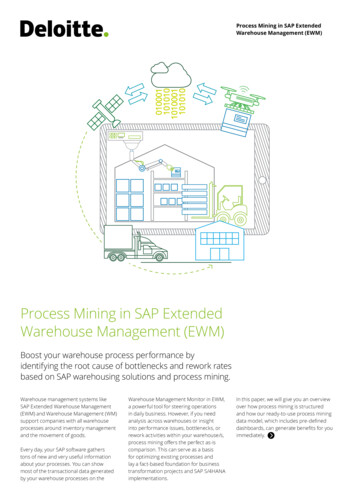 Process Mining In SAP Extended Warehouse Management (EWM)