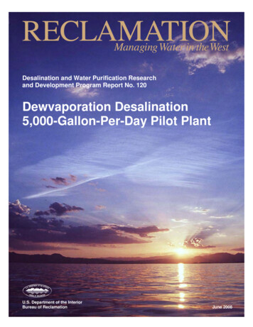 Dewvaporation Desalination 5,000-Gallon-Per-Day Pilot Plant